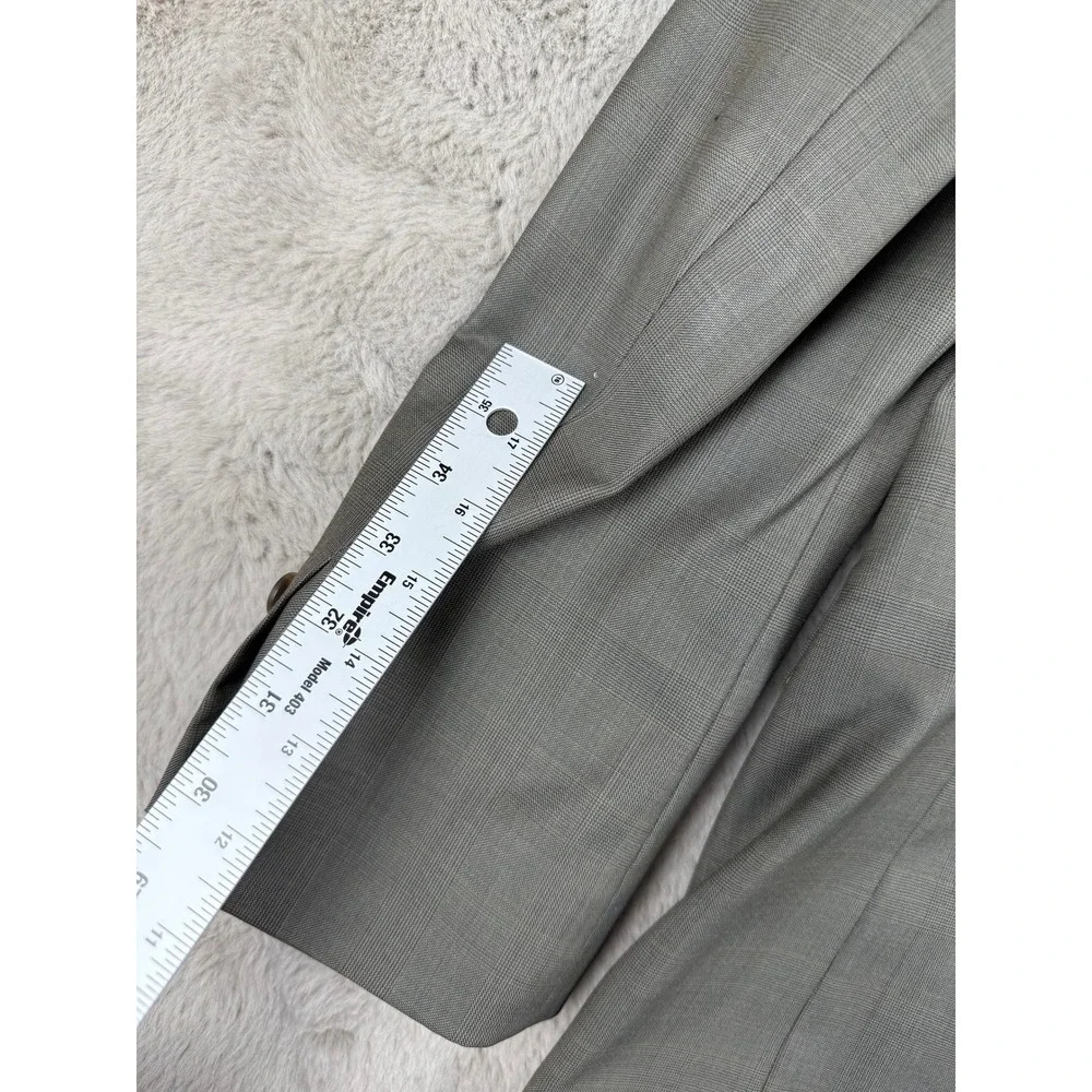 Lauren Ralph Lauren Wool Blazer Jacket Men's 42L Gray Sport Coat Made in‎ Canada